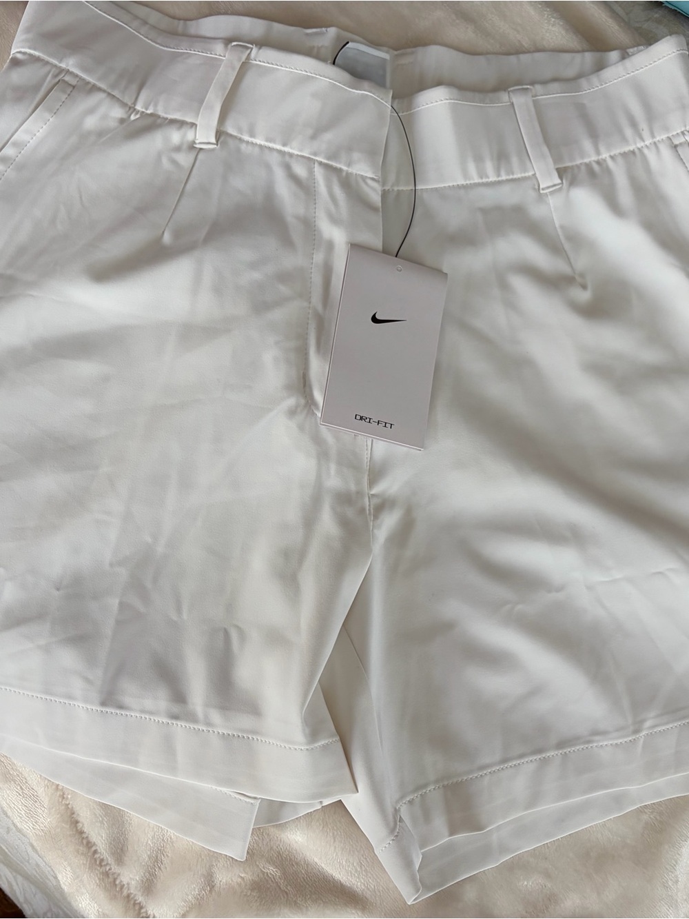 Nike White Women's Dri-FIT Athletic Shorts